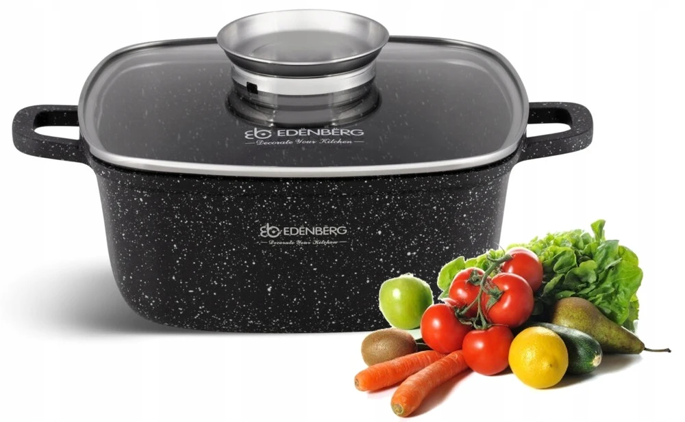 Edenberg Keptuvė 3,7 L puodas, 22 cm žąsų keptuvė, keptuvė