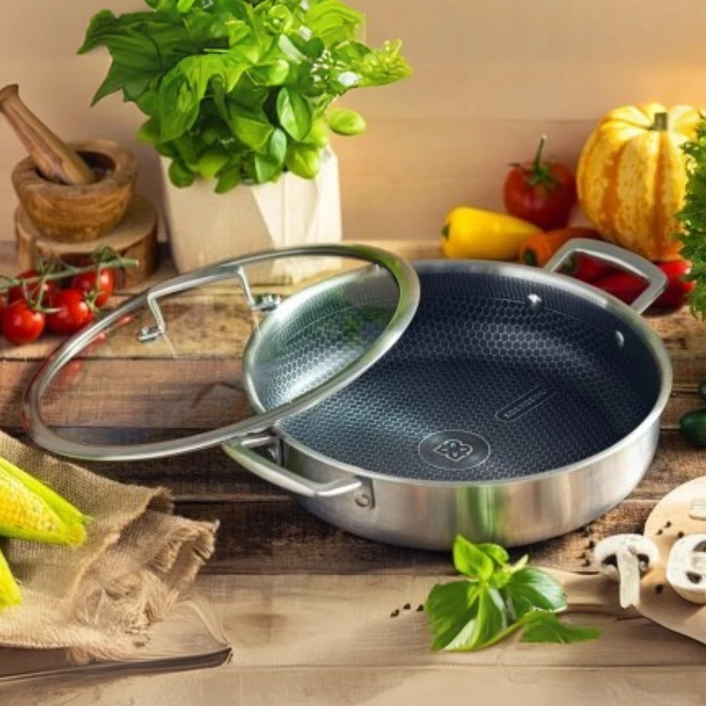 Edenberg LĖŠTĖS Puodas su dangteliu HONEY COMB NONLIPE INDUKCIJA 24cm 2,8L