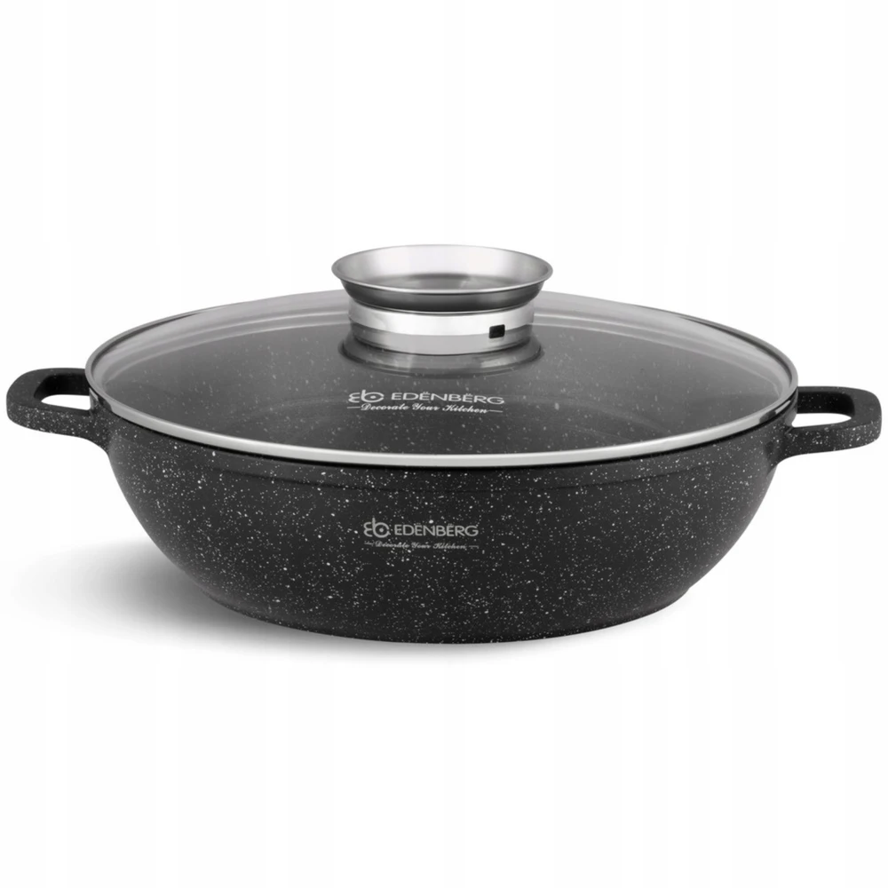 Edenberg MARMURINIS PUODAS KEPTUVAS PLATUS NEKLUS PUODAS 28cm 3,3L