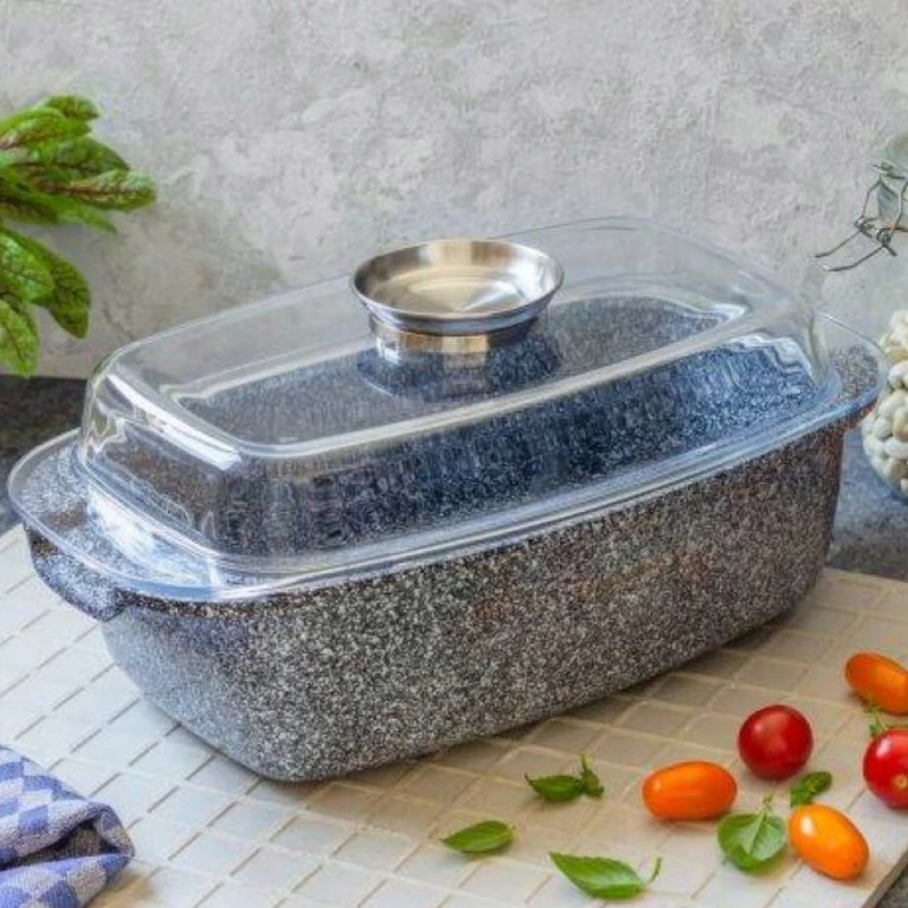 Edenberg PRAKTINĖ MARMURO keptuvė 5,5 l 32 cm žąsų kepimo mašina, skirta DUJŲ INDUKCIJAI