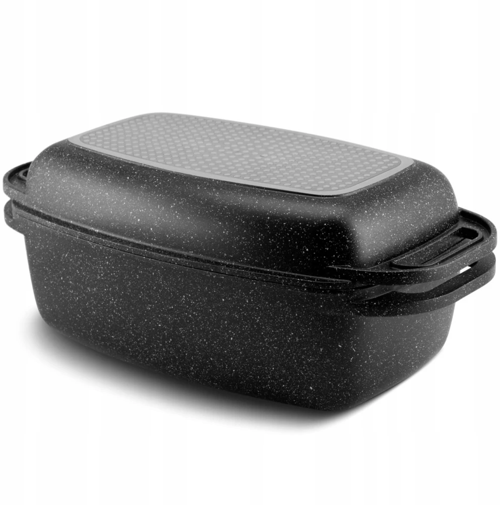 Edenberg PRAKTIŠKA Keptuvė 5,1L 2in1 GRILĖS dangtelis MARMULINIS DUJŲ INDUKCIJA 32cm