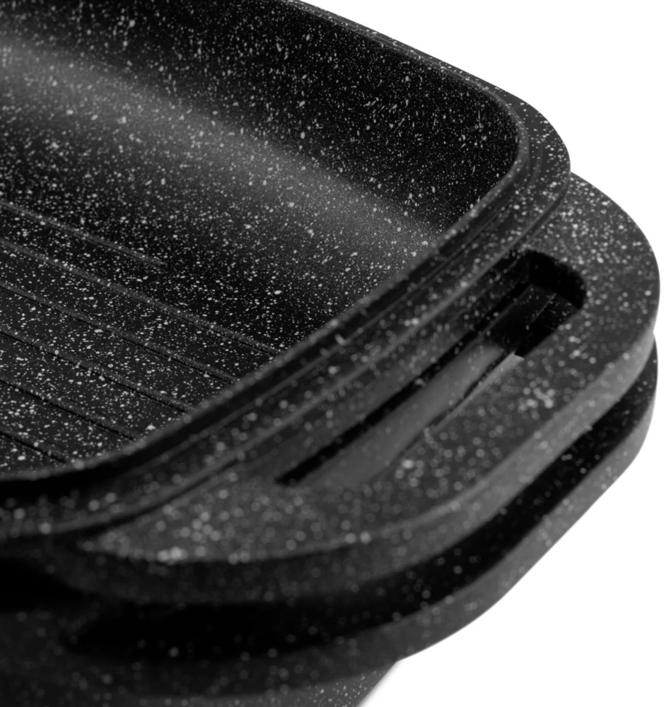 Edenberg PRAKTIŠKA Keptuvė 5,1L 2in1 GRILĖS dangtelis MARMULINIS DUJŲ INDUKCIJA 32cm