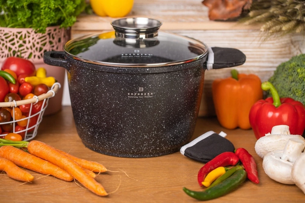 Edenberg Puodas 6,2 L, 24 cm, marmurinė danga, indukcija, dujos