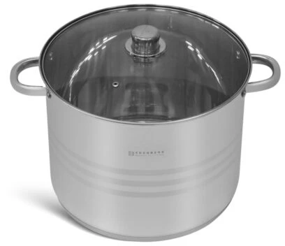 Edenberg Puodas su stikliniu dangčiu 5.3l, nerūdijančio plieno, 20cm