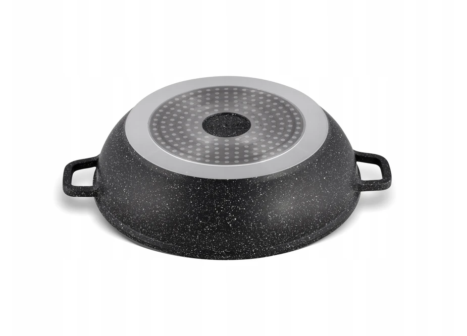 Edenberg Puodas Žemas 5,5 l marmuro aromato rankenėlė 32 cm žema wok keptuvė 8135