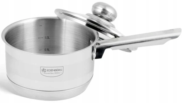 Edenberg Rondelis su dangčiu 1.5l/16cm, nerūdijančio plieno