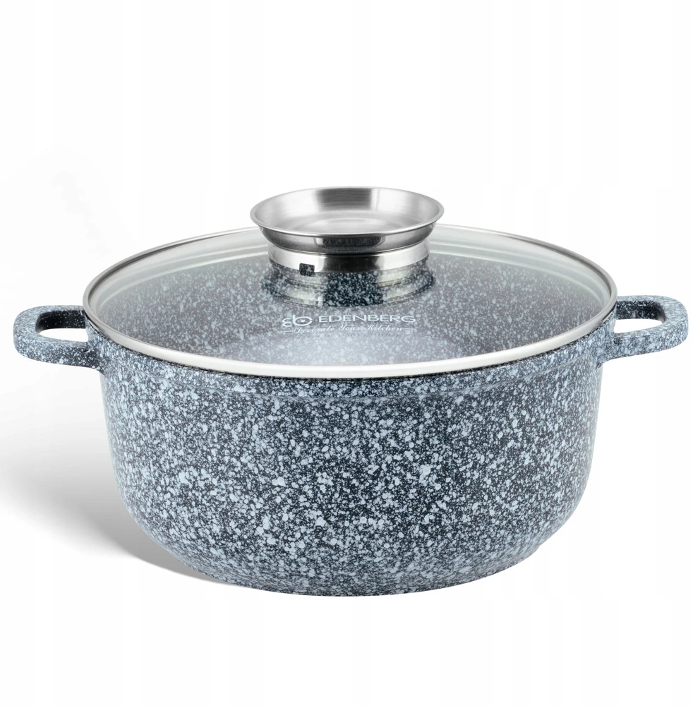 Edenberg TIESAS APVALUS MARMURINIS PUODAS 16cm 1,3L KEPIMO INDUKCIJAI