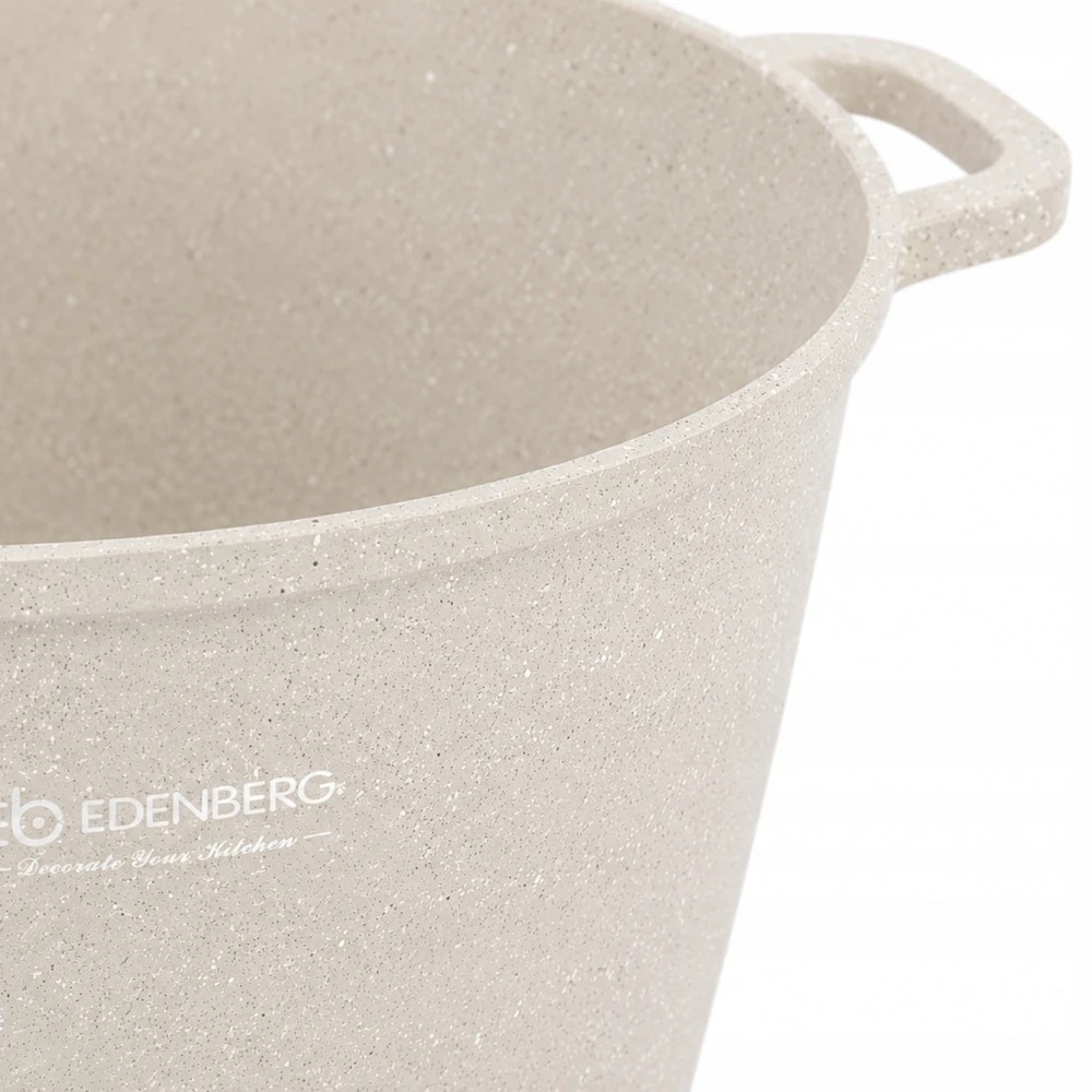 Edenberg Tvirtas HIGH puodas 4,0 l NELIPEJUS DUJŲ INDUKCIJAI + PAPS 2x BEIGE