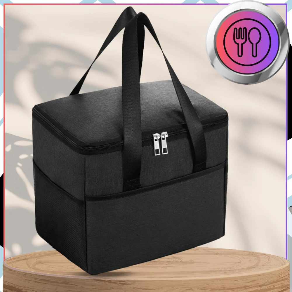 Edibazzar Terminis maišelis Didelis LUNCHBOX pusryčiai juodo maisto laikiklis paplūdimio piknikas