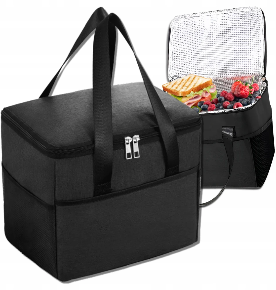 Edibazzar Terminis maišelis Didelis LUNCHBOX pusryčiai juodo maisto laikiklis paplūdimio piknikas