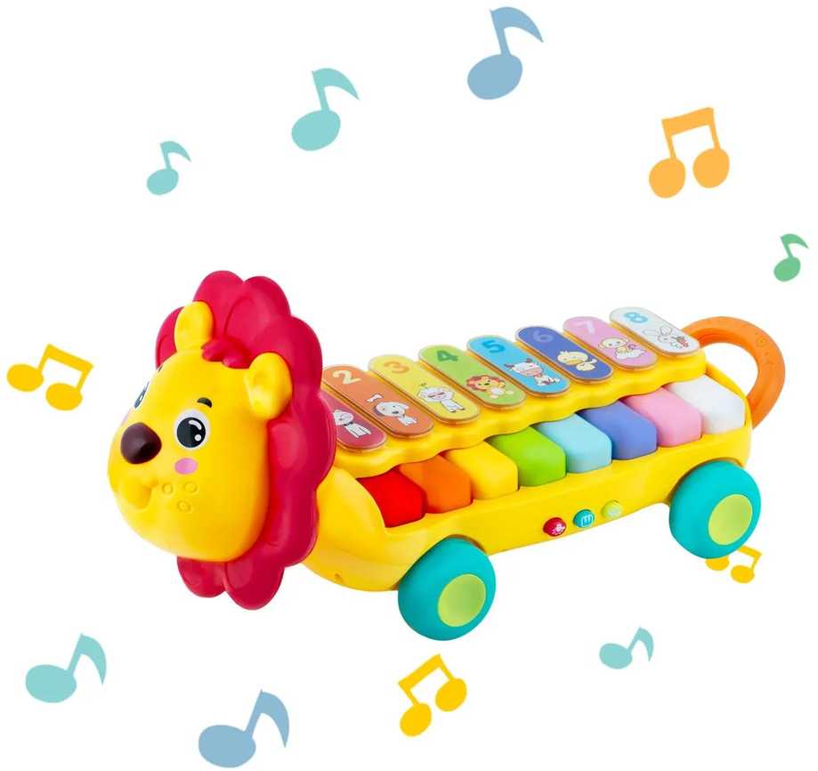 Važiuojantis muzikinis žaislas ksilofonas - pianinas Liūtas Ricokids, RK-740