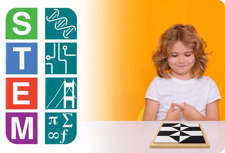 Edukacinis ir logiškas STEM TOY mediniai kaladėlės Smart Kid Block by Webski