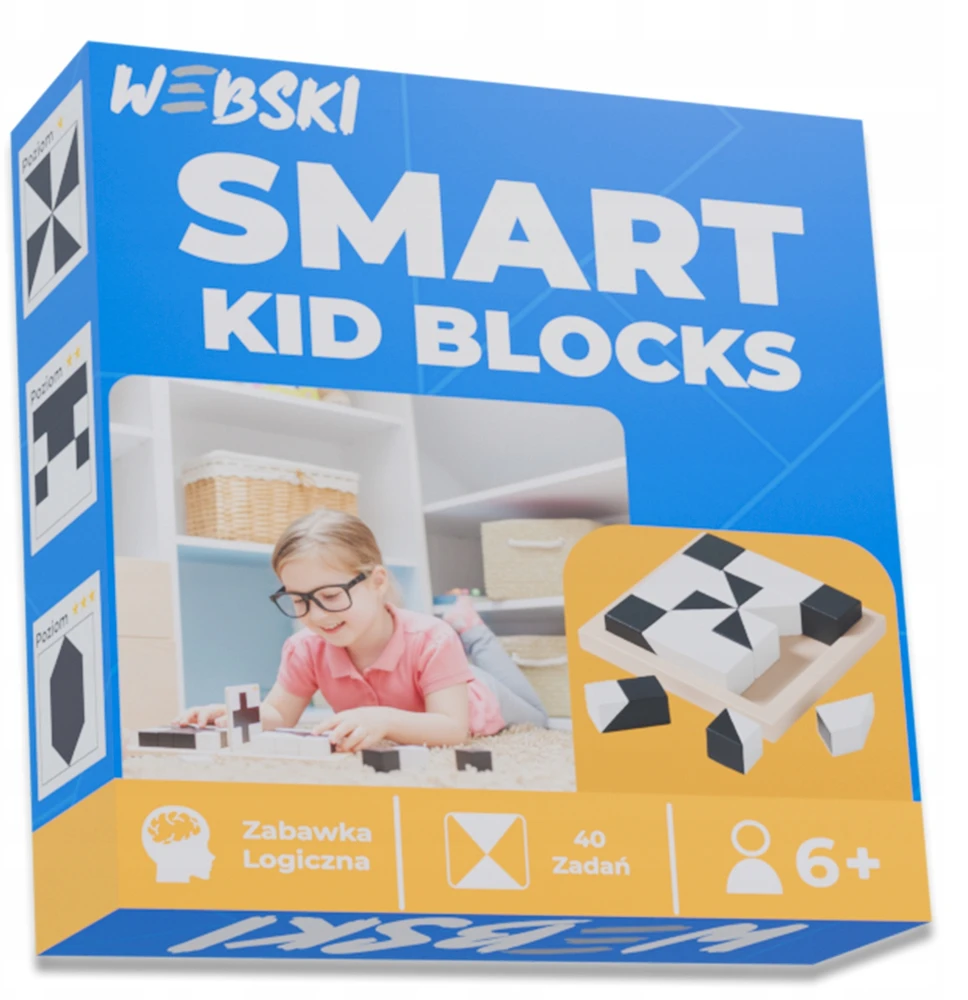 Edukacinis ir logiškas STEM TOY mediniai kaladėlės Smart Kid Block by Webski