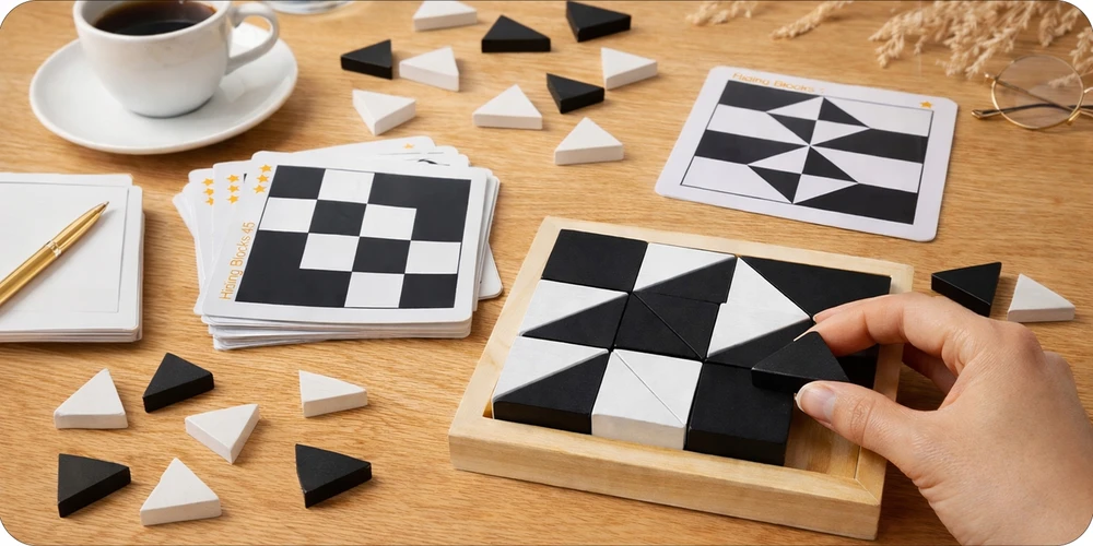 Edukacinis ir logiškas STEM TOY mediniai kaladėlės Smart Kid Block by Webski