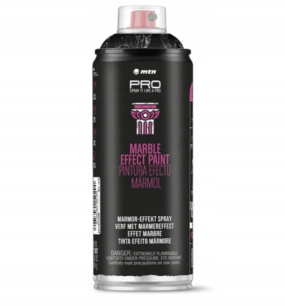 EFEKT MARMURU Baltas purškiklis 400 ml Dekoracinis lakas MARBLE EFFECT mtn Pro