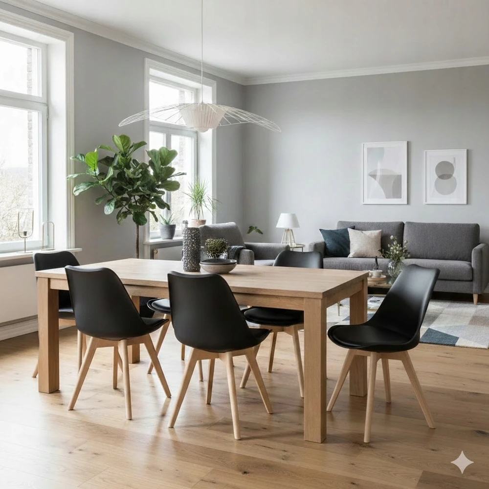 Eggree RINKINYS 6x PREMIUM SCANDINAVIAN KĖDĖ Juodas BUKKO KOJES SVETAINE VALGOMAS