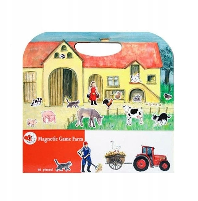 Lean Toys Egmont Toys Magnetinė Fermos Dėlionė 70 Dalių - Nešiojama 3+