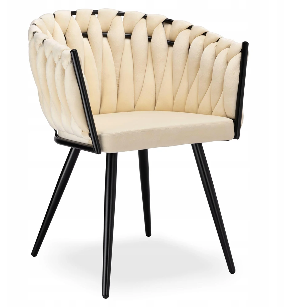 Ehokery Poland Pinta veliūro kėdė ASTON VELVET beige