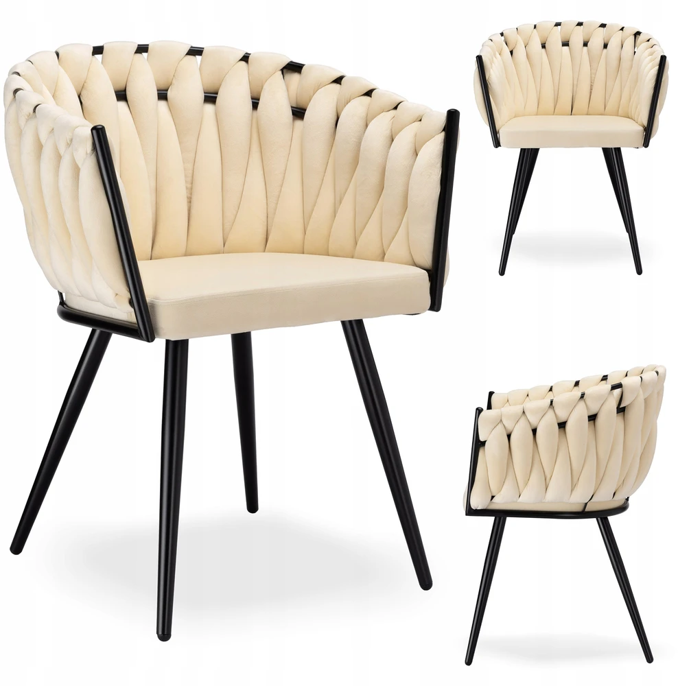 Ehokery Poland Pinta veliūro kėdė ASTON VELVET beige