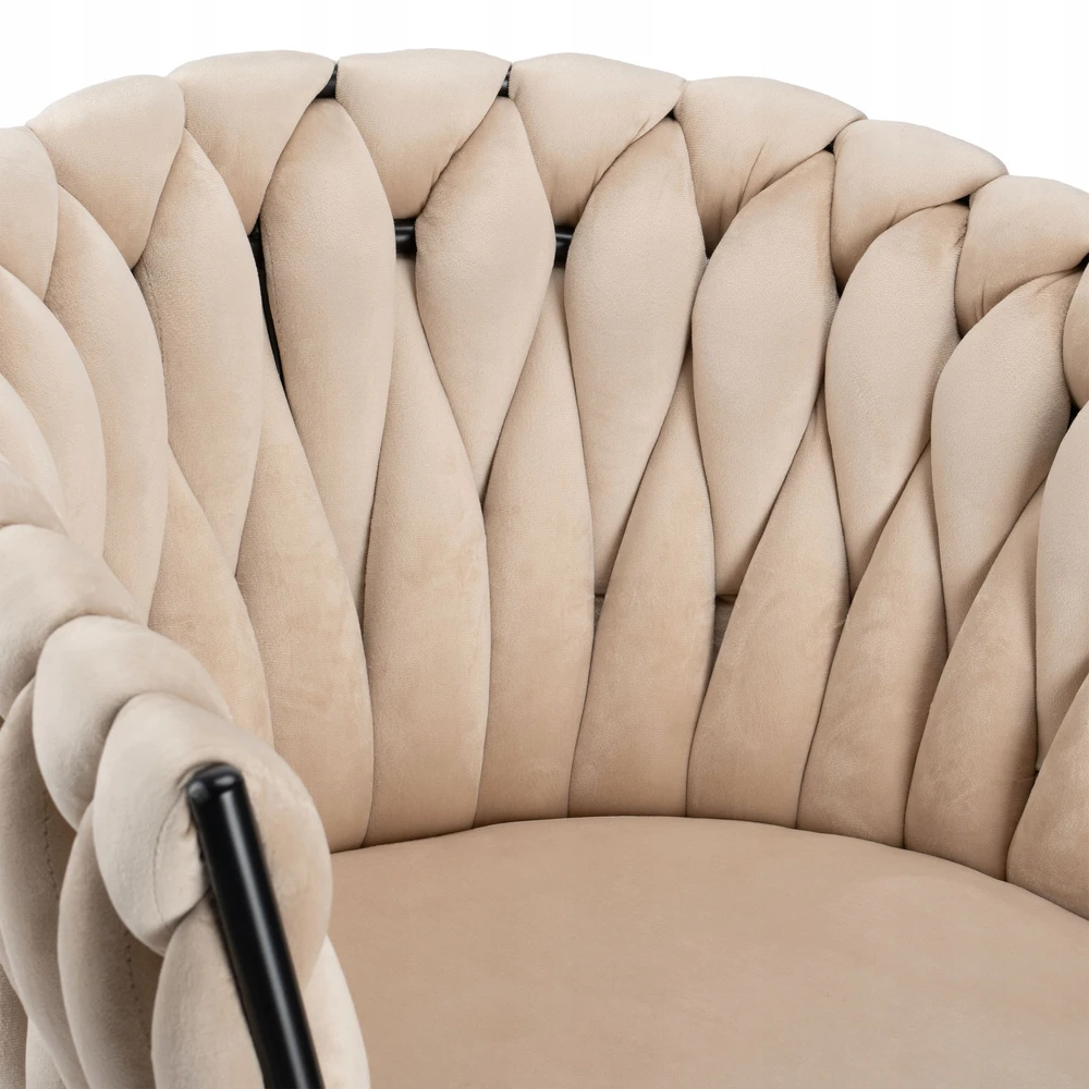 Ehokery COFTON Juodas VELVET BEIGE COFTON VELVET KĖDĖ VALGOMOJE SVETAINEI
