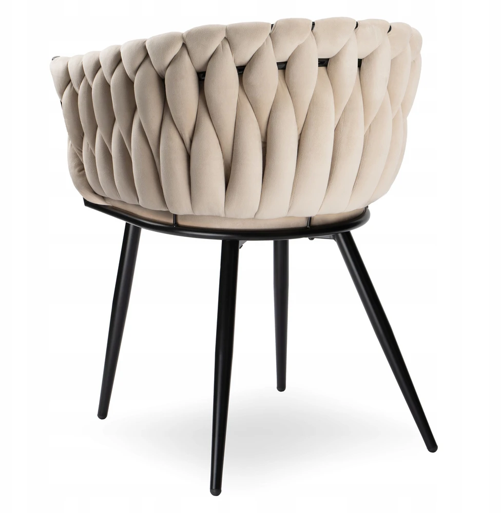 Ehokery COFTON Juodas VELVET BEIGE COFTON VELVET KĖDĖ VALGOMOJE SVETAINEI