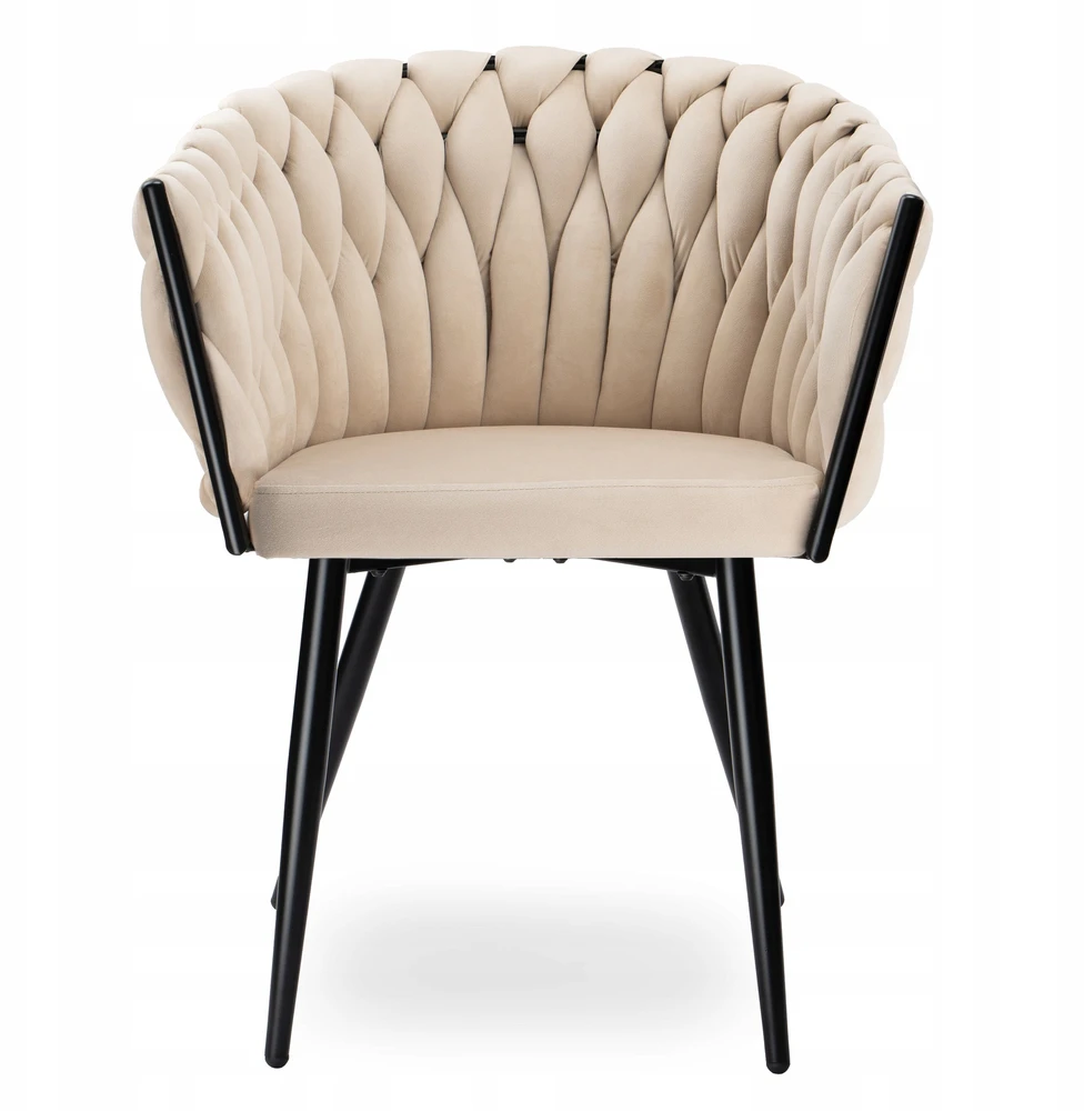 Ehokery COFTON Juodas VELVET BEIGE COFTON VELVET KĖDĖ VALGOMOJE SVETAINEI