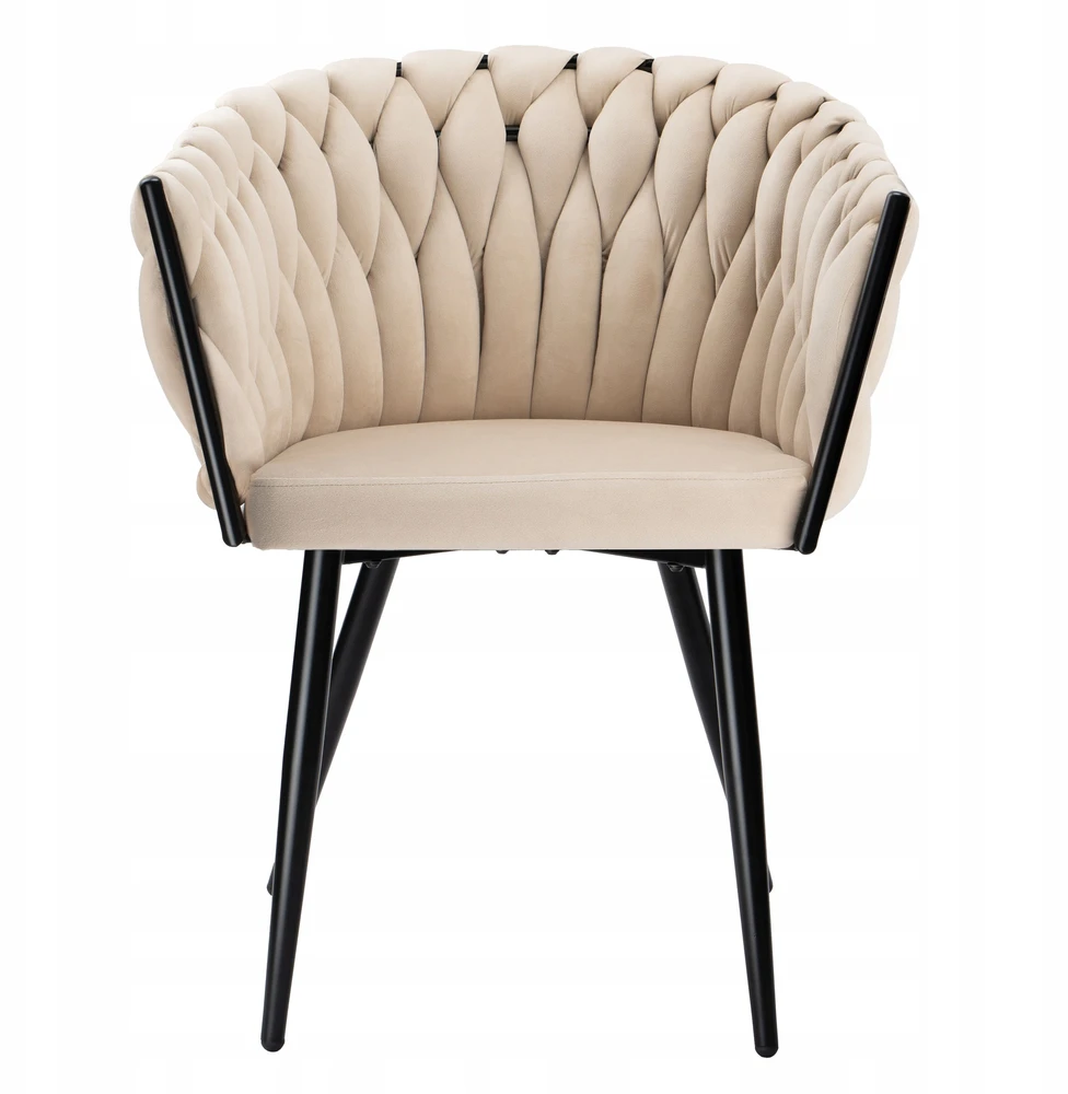 Ehokery COFTON Juodas VELVET BEIGE COFTON VELVET KĖDĖ VALGOMOJE SVETAINEI