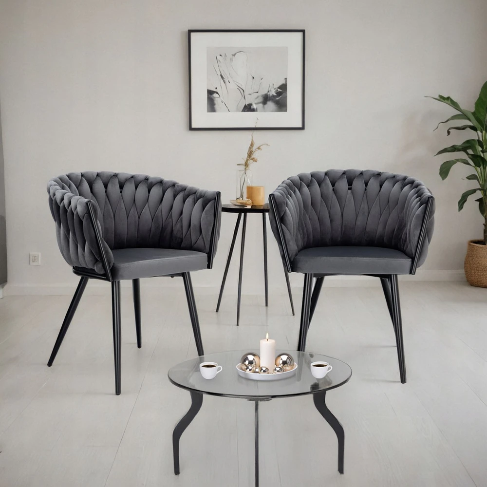 Ehokery COFTON Juodas VELVET GRAPHITE VELVET KĖDĖ SVETAINEI IR