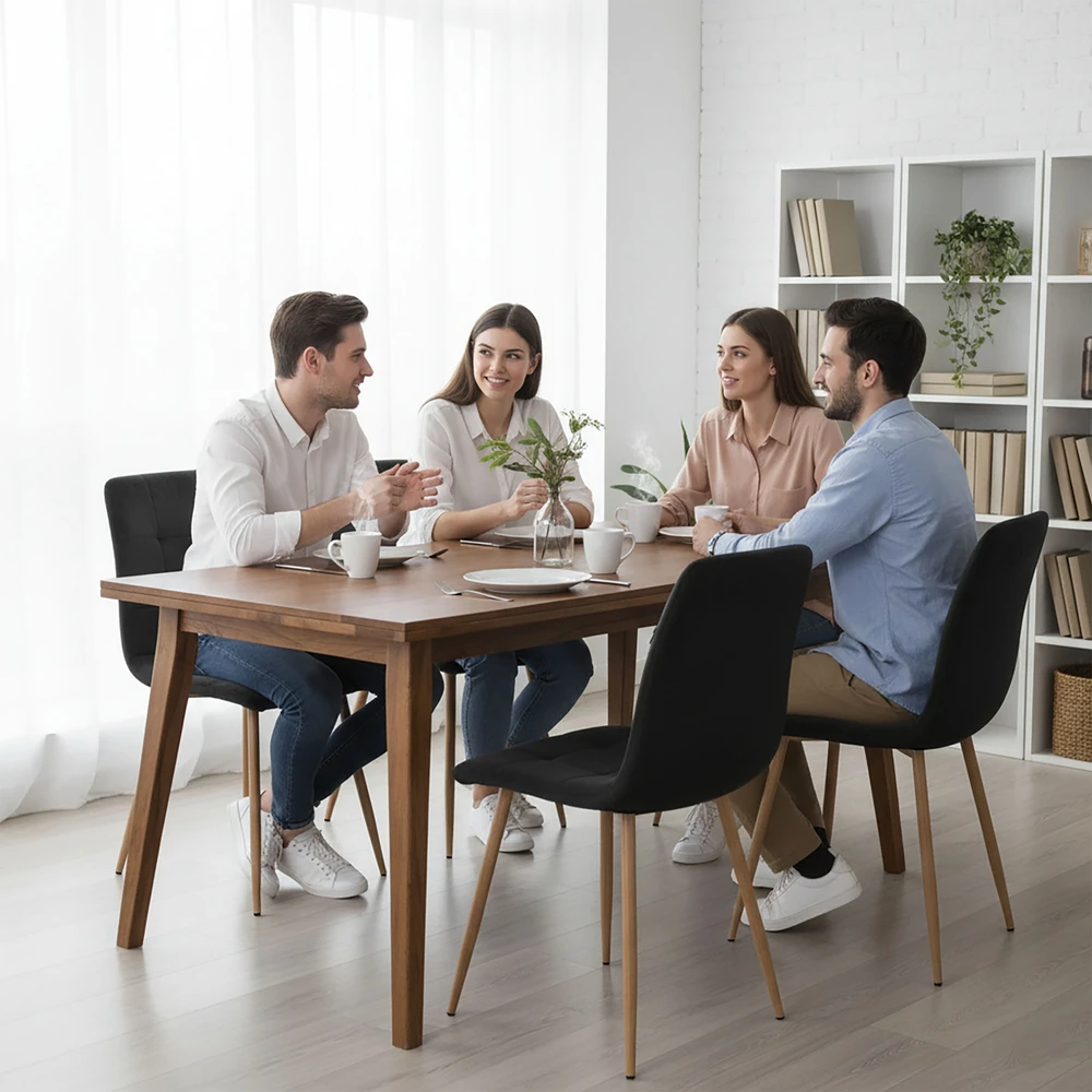 Ehokery Juodas VELVET MINŠKINĖ KĖDĖ SU MODERNIOMIS LOFT METALINĖMIS KOJĖLĖMIS