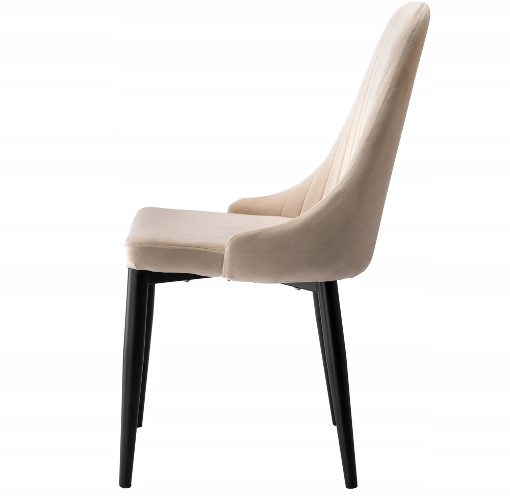 Ehokery LORIENT VELVET BEIGE VELVETINĖ KĖDĖ VALGOMUI, ELEGANTIŠKA SVETAINE