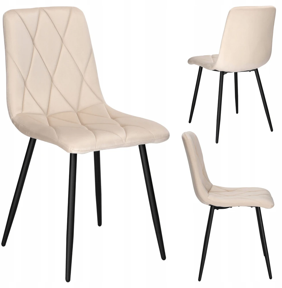 Ehokery MADISON VELVET, BEIGE, MINŠTA AKSOMINĖ KĖDĖ SVETAINEI VALGOMOSIAI