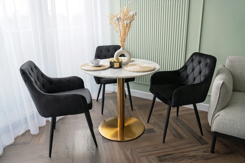 Ehokery Poland Velvetinė kėdė ATLANTA VELVET juoda