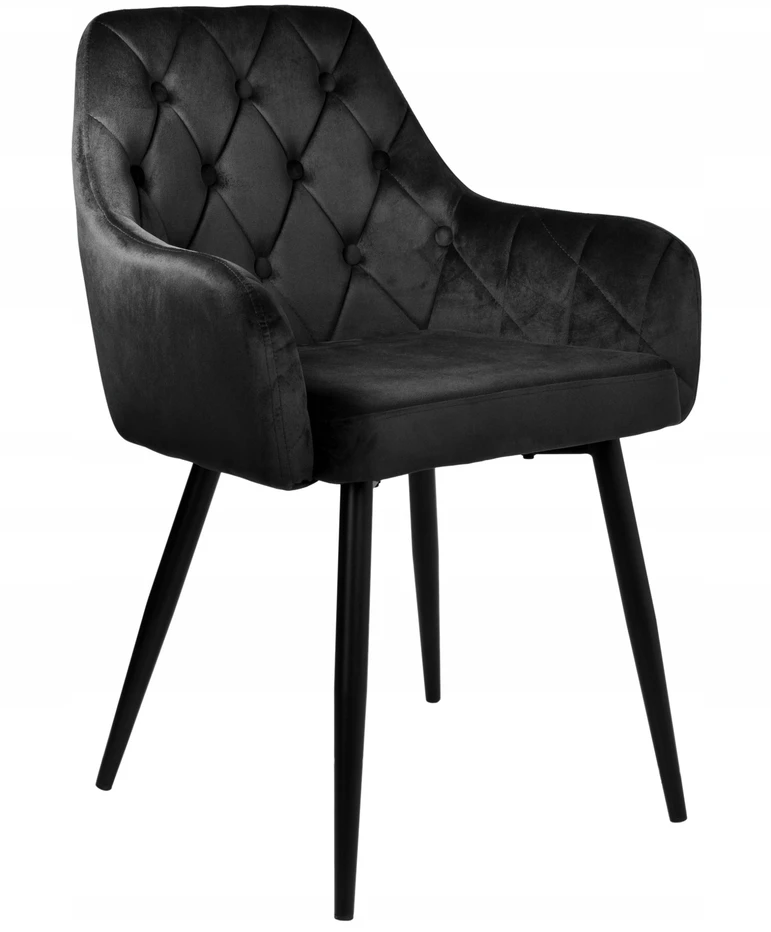 Ehokery Poland Velvetinė kėdė ATLANTA VELVET juoda