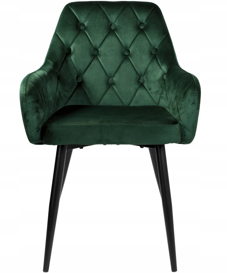 Ehokery Poland Velvetinė kėdė ATLANTA VELVET tamsiai žalia