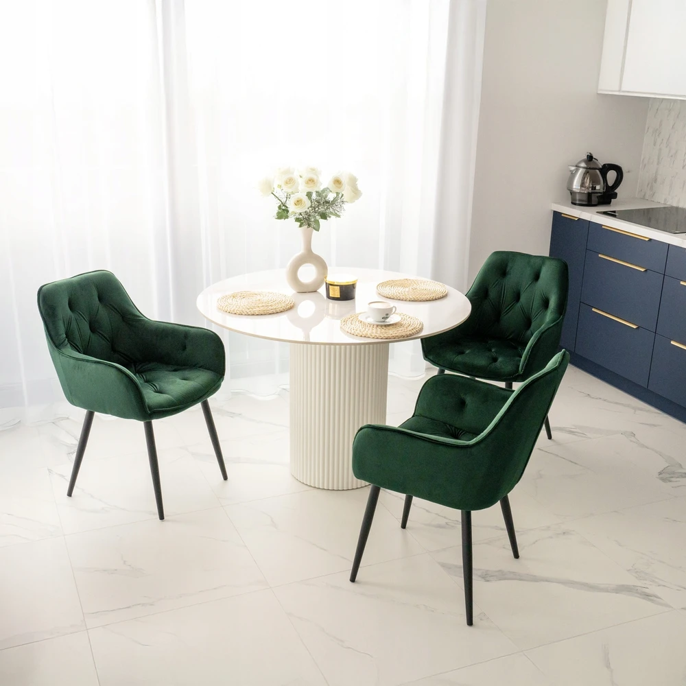 Ehokery MINŠTA VELVETINĖ KĖDĖ MODERN LOFT Žalias BUTELĖ ŽALIA