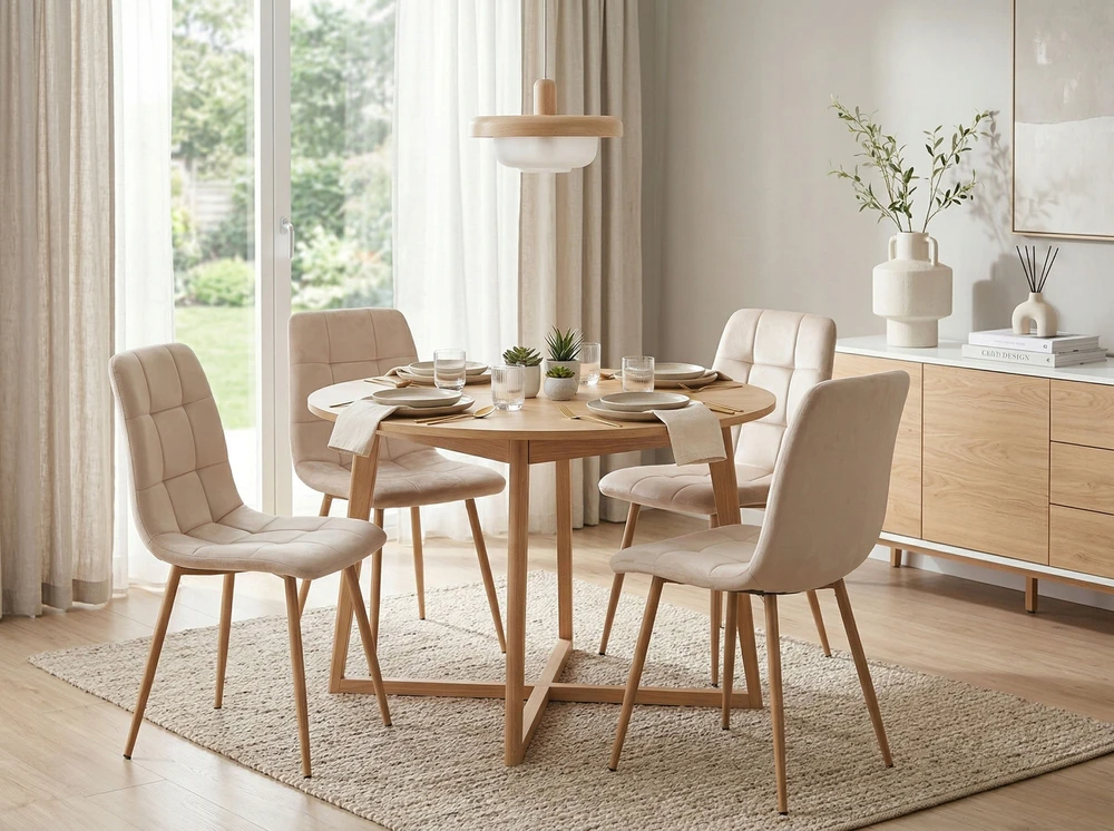 Ehokery MONTANA VELVET BEIGE VELVETINĖ KĖDĖ SVETAINEI, ELEGANTIS VALGOMAS