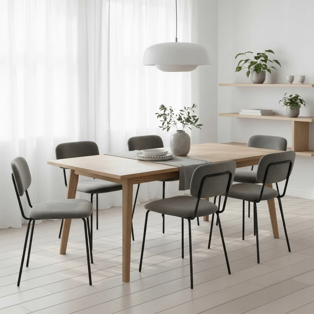 Ehokery VELIURINĖ VIRTUVĖ KĖDĖ SVETAINEI VALGOMO VIRTUVĖJE LOFTAS JUODOS LOFT KOJĖS