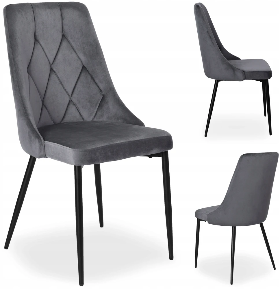 Ehokery VELVET LOFT GRAPHITE VELVET VELVET KĖDĖ SVETAINEI VALGOMUI