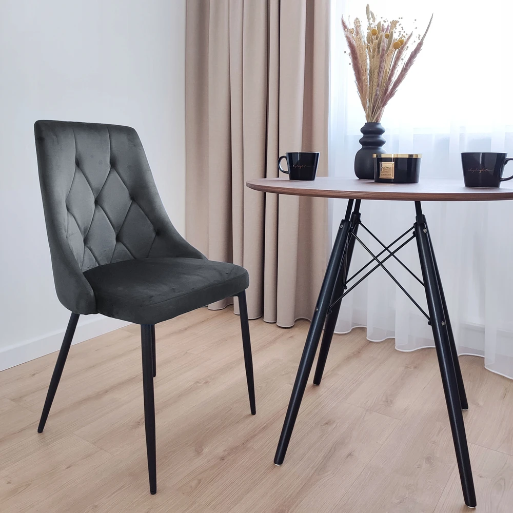 Ehokery VELVET LOFT GRAPHITE VELVET VELVET KĖDĖ SVETAINEI VALGOMUI