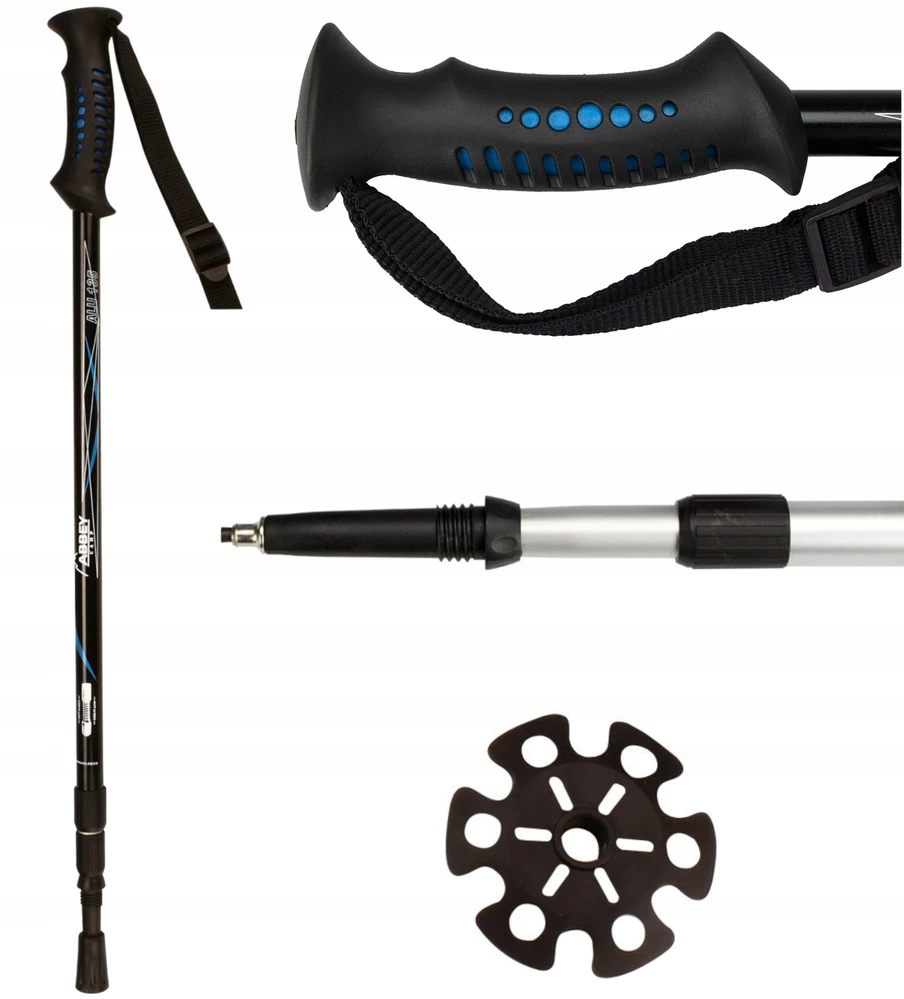 Abbey Mėlyna Šiaurietiško ėjimo lazda NORDIC WALKING 21SU ZWB Juodas/Mėlyna