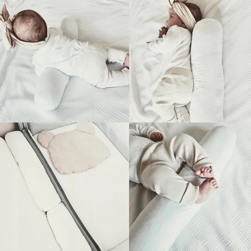 Ekmtrade Nėštumo pagalvė nėščiosioms RINKINYS 4in1 Layette + BUTTERFLY ROLLER MIX