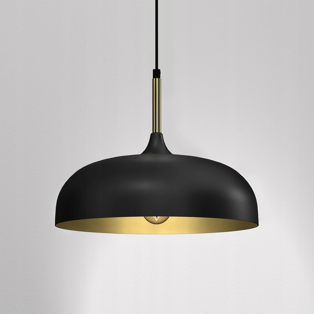 Pakabinamas šviestuvas Eko Light Lampa wisząca LINCOLN Juodas/GOLD 1xE27 35cm