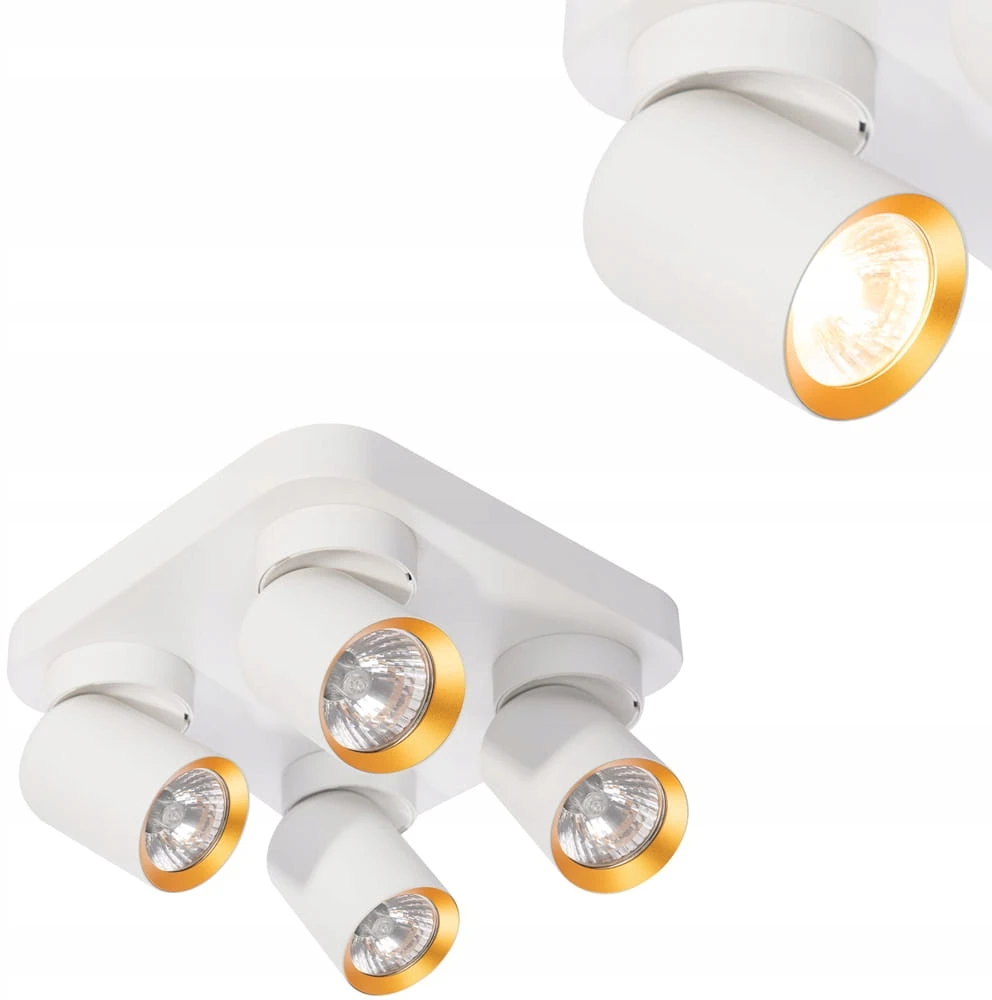Lubinis šviestuvas Eko Light Milagro Lampa sufitowa reflektorki na rozecie Andy 4xGU10 Kwadrat ML9940