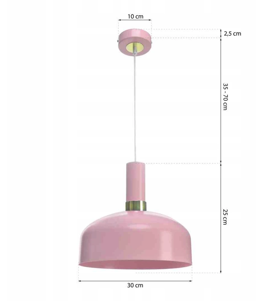 Eko Light Milagro pakabinamas šviestuvas Malmo Rožinė
