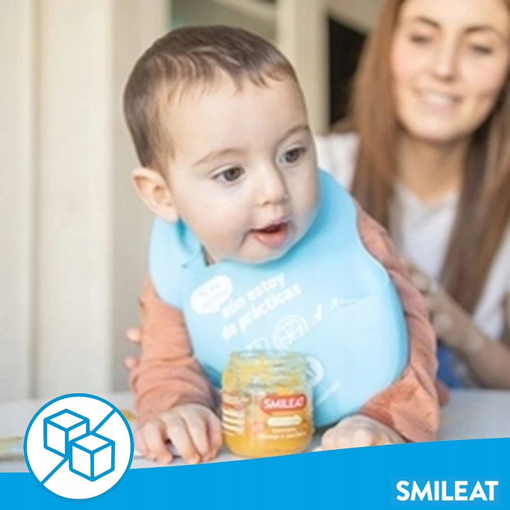 Ekologiškas desertas kūdikiams po 6 mėnesių Obuolių morkų apelsinas Smileat 130g