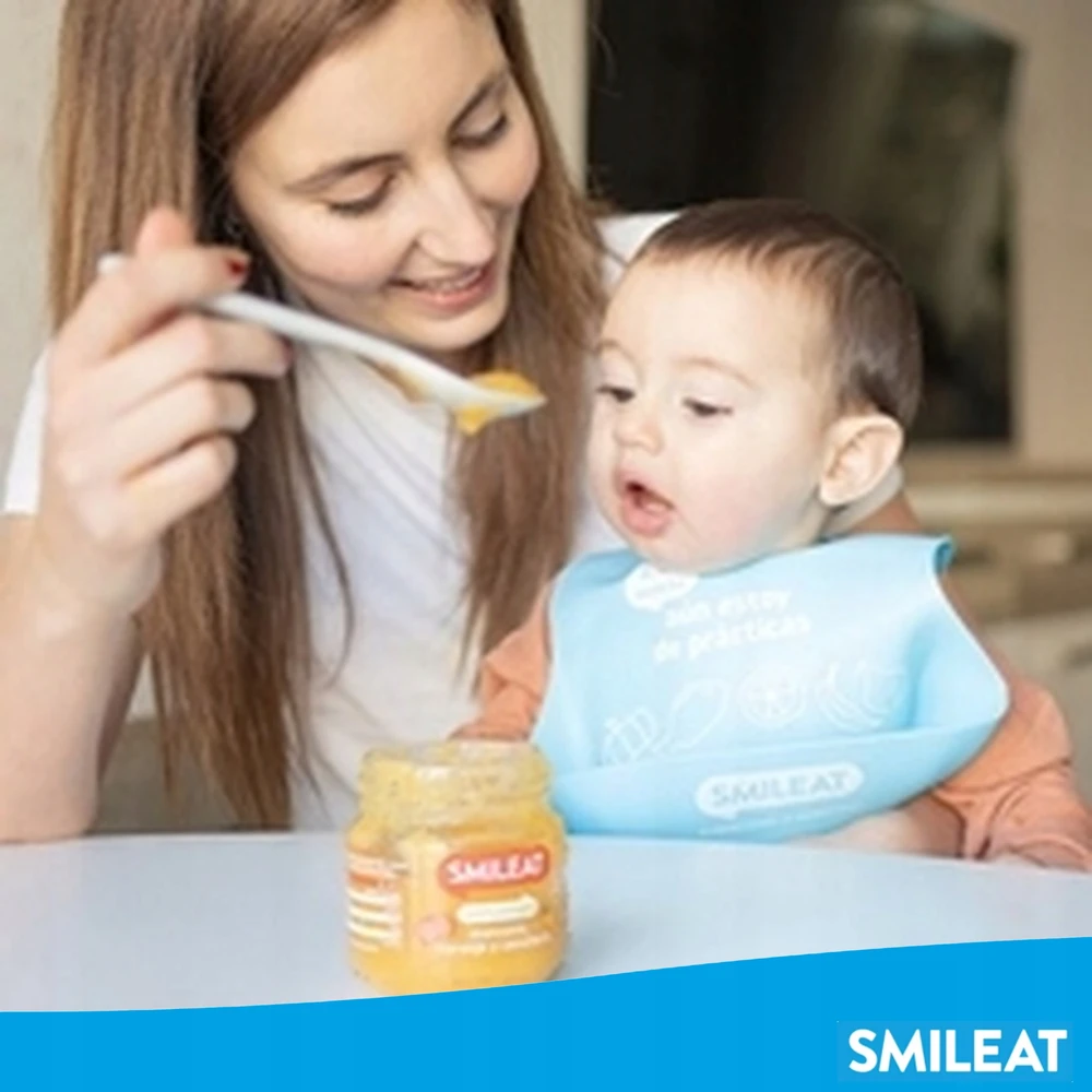 Ekologiškas desertas kūdikiams po 6 mėnesių Obuolių morkų apelsinas Smileat 130g