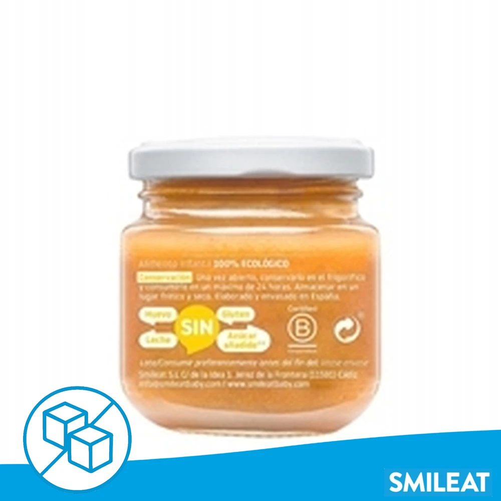 Ekologiškas desertas kūdikiams po 6 mėnesių Multifruit su Mango Smileat 130g