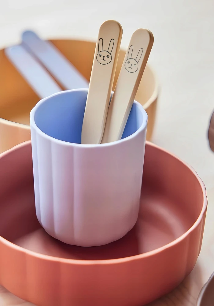 EKOLOGIŠKI BPA BE BPA VAIKŲ PUODULIAI, SPALVINGAS 2 OYOY MINI RINKINYS