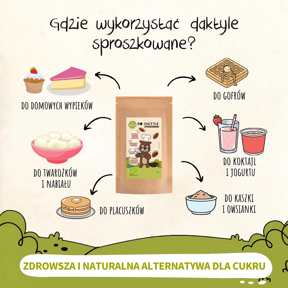 Ekologiški datulių milteliai 200 g HELPA