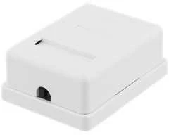 Ekranuotas tinklo lizdas FTP 1xRJ45, Cat6 DELTACO baltas / VR-216